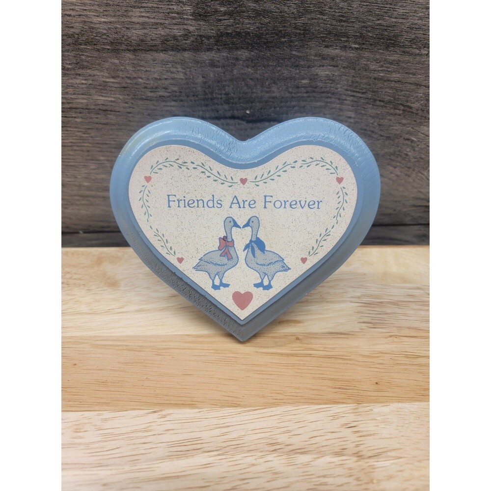 Vintage Bethany Farms Country Wood Plaque Heart Shaped